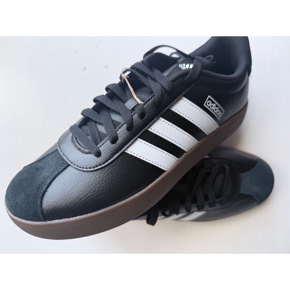 Adidas VL Court 3.0 ID6286 Black White Gum Men's 9 / UK 8.5 New In Box